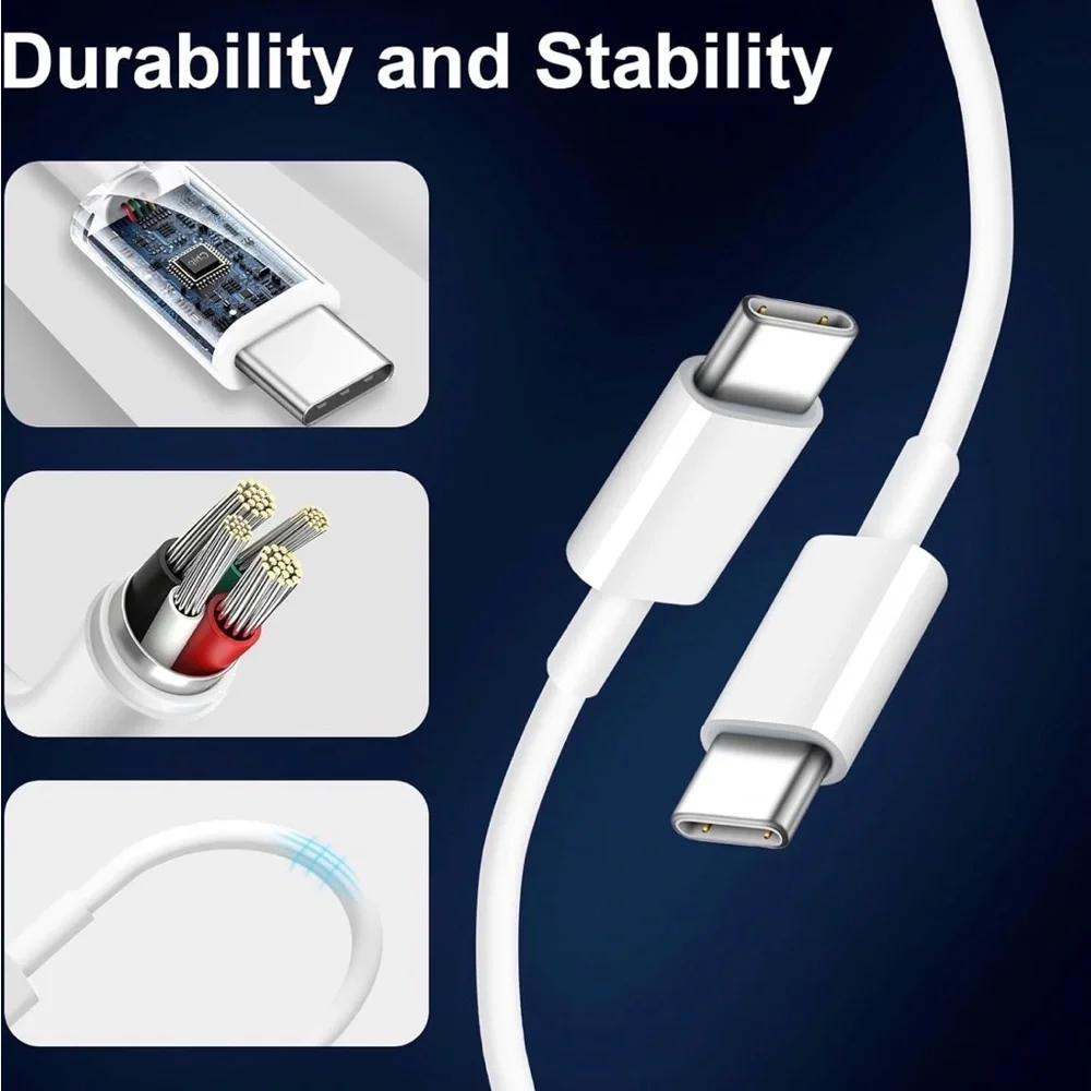 White & Gold 2.4A Car Charger with Sync Cable
